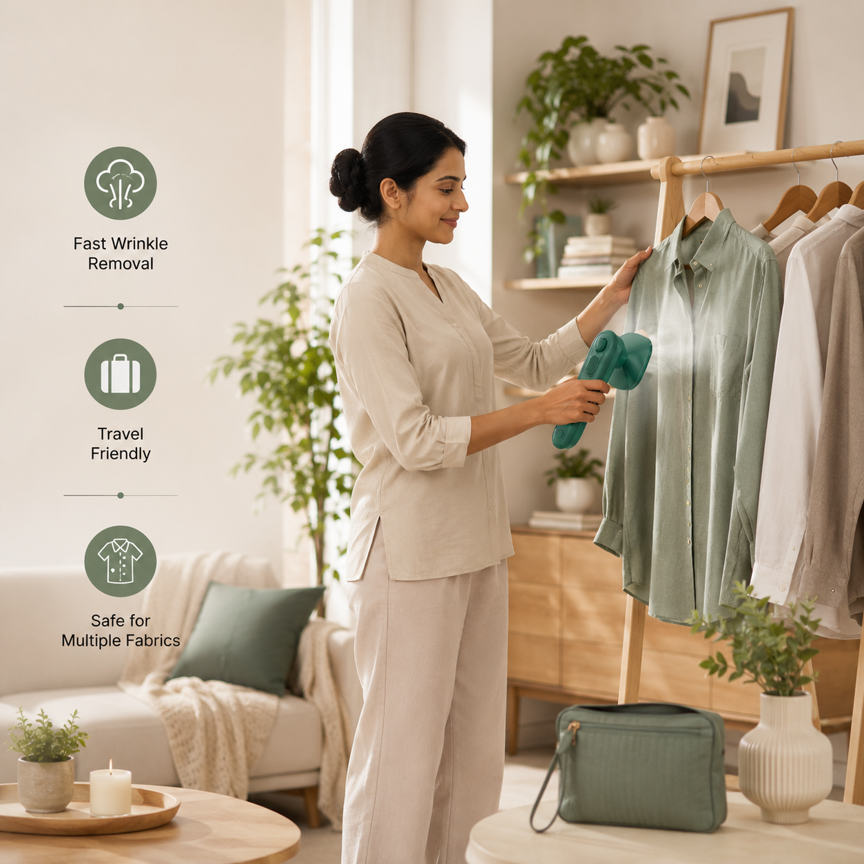 Handheld Steam Iron | Garment Steamer | 30-Sec Wrinkle-Free