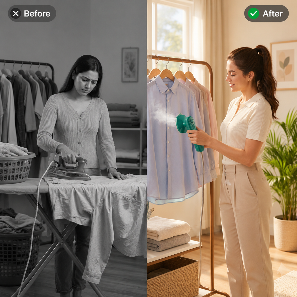 Handheld Steam Iron | Garment Steamer | 30-Sec Wrinkle-Free