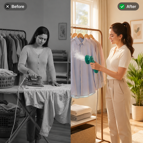 Handheld Steam Iron | Garment Steamer | 30-Sec Wrinkle-Free